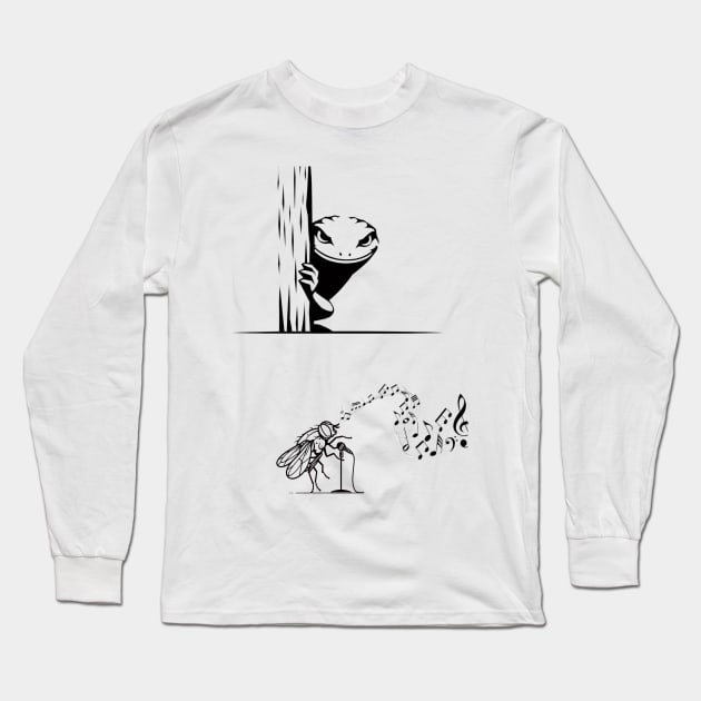 Lézard à l'affût. Long Sleeve T-Shirt by YuYu